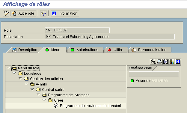 Transaction PFCG